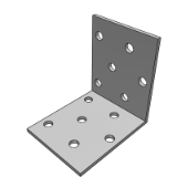 Escuadra perforada de lados iguales SXANP - Chapa de acero galvanizada en caliente