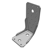 Angle bracket with round hole SXAKR - Hot-dip galvanised sheet metal